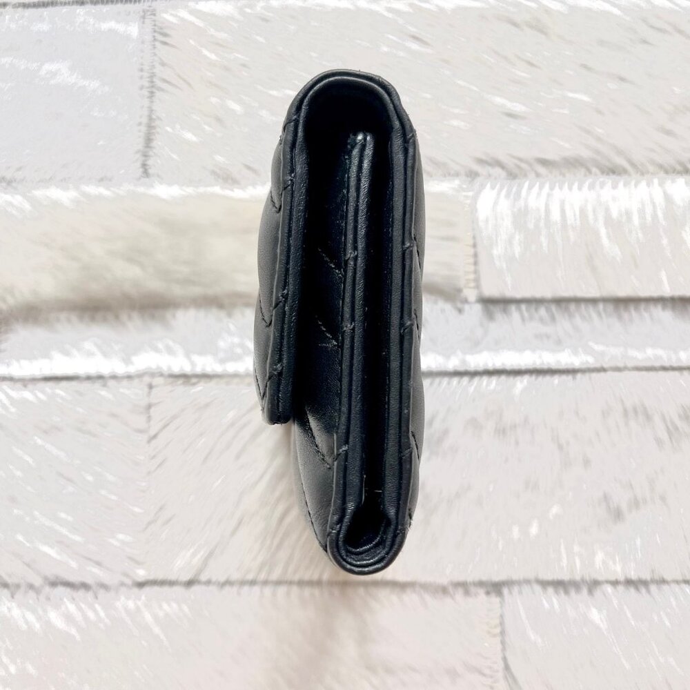 Gucci GG Marmont Matelassé Black Leather Trifold Wallet - Picture 8 of 13